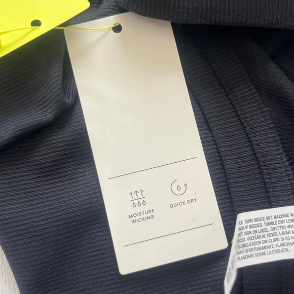 All In Motion Ribbed Long Sleeve Top Womens XXL Black New Quick Dry - Picture 8 of 10